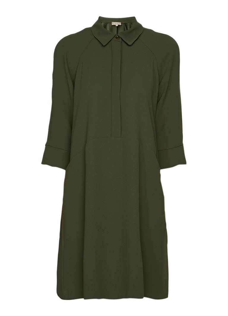 Phase Eight Bella Swing blousejurk van crêpe legergroen