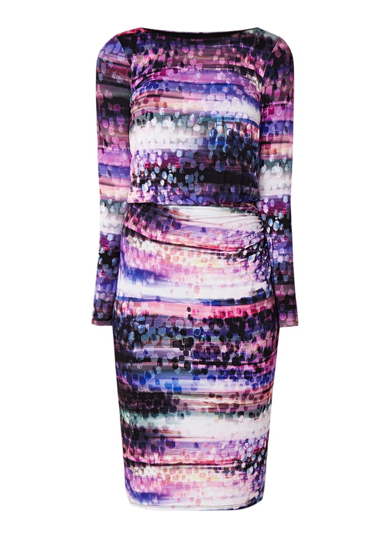 Phase Eight Hermione bodycon jurk van jersey met grafisch dessin multicolor