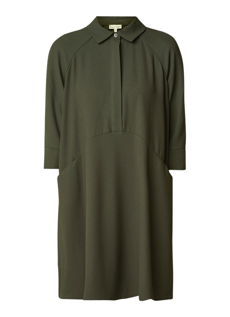 Phase Eight Bella blousejurk met steekzakken khaki
