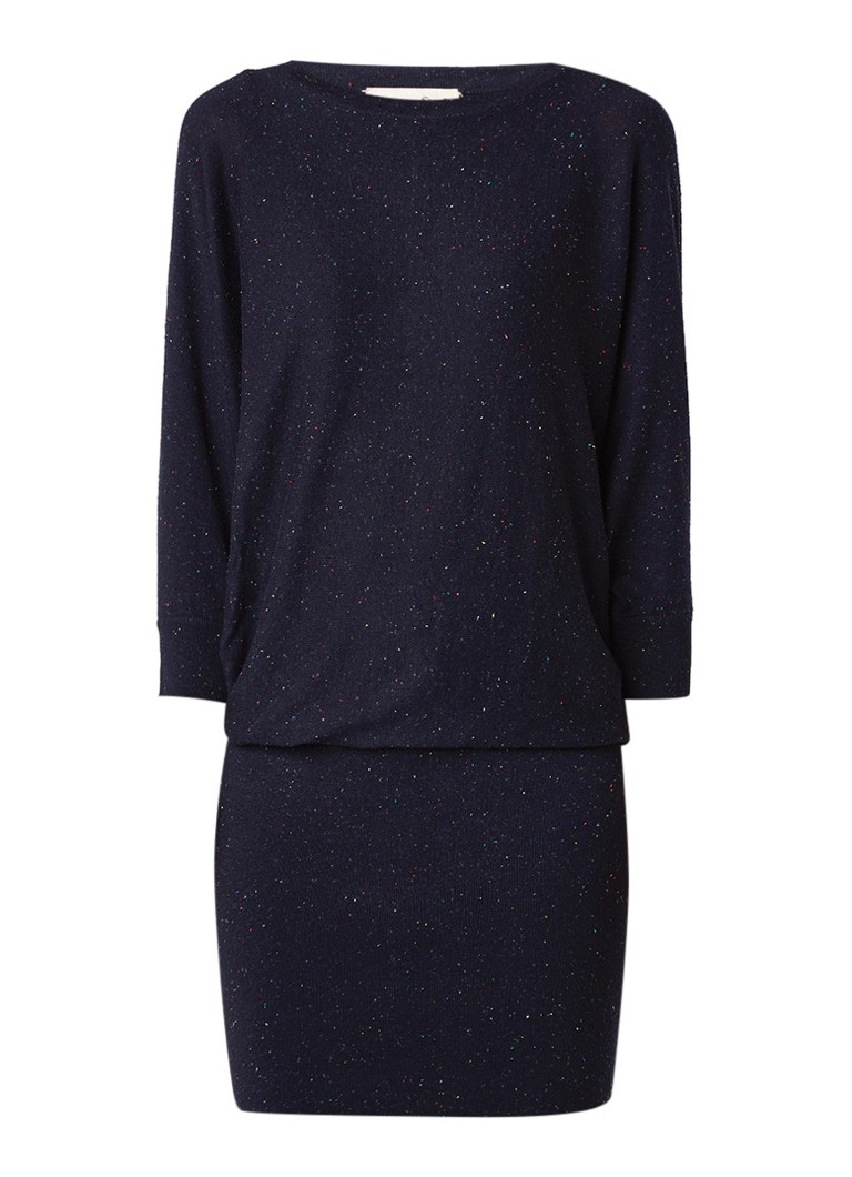 Phase Eight Becca fijngebreide tuniekjurk met gemêleerd dessin donkerblauw