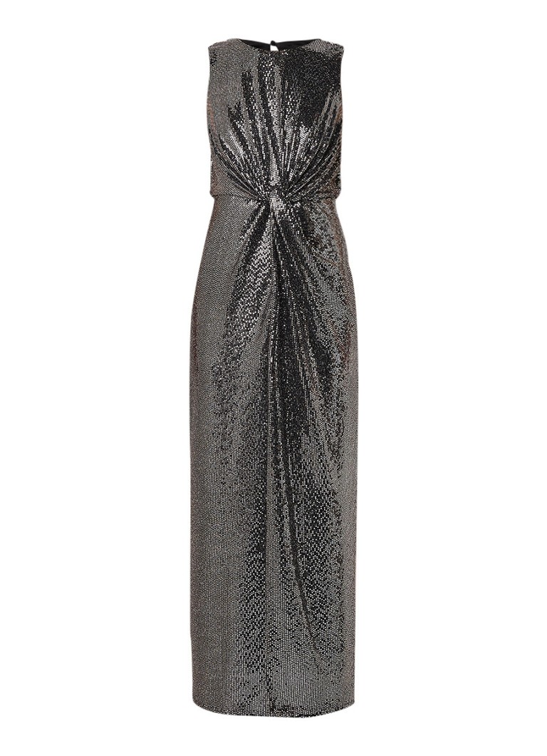 Phase Eight Dahlia mouwloze maxi-jurk met pailletten zilver