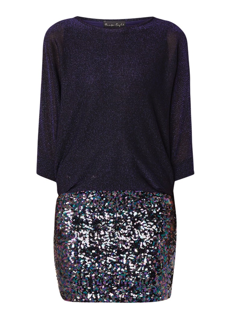 Phase Eight Geonna midi-jurk met lurex en pailletten paars