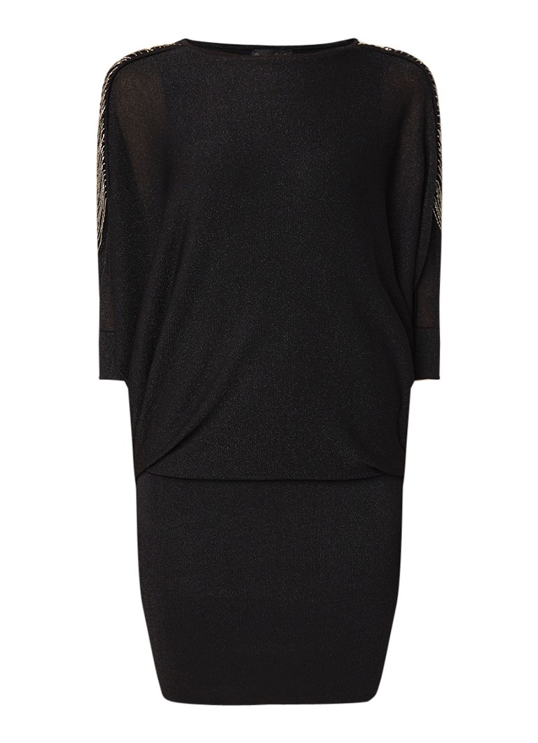 Phase Eight Donisha mini-jurk met lurex en strass-decoratie zwart