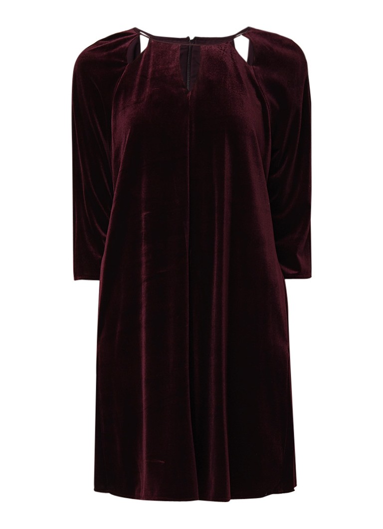 Phase Eight Zoe loose fit tuniekjurk van fluweel aubergine