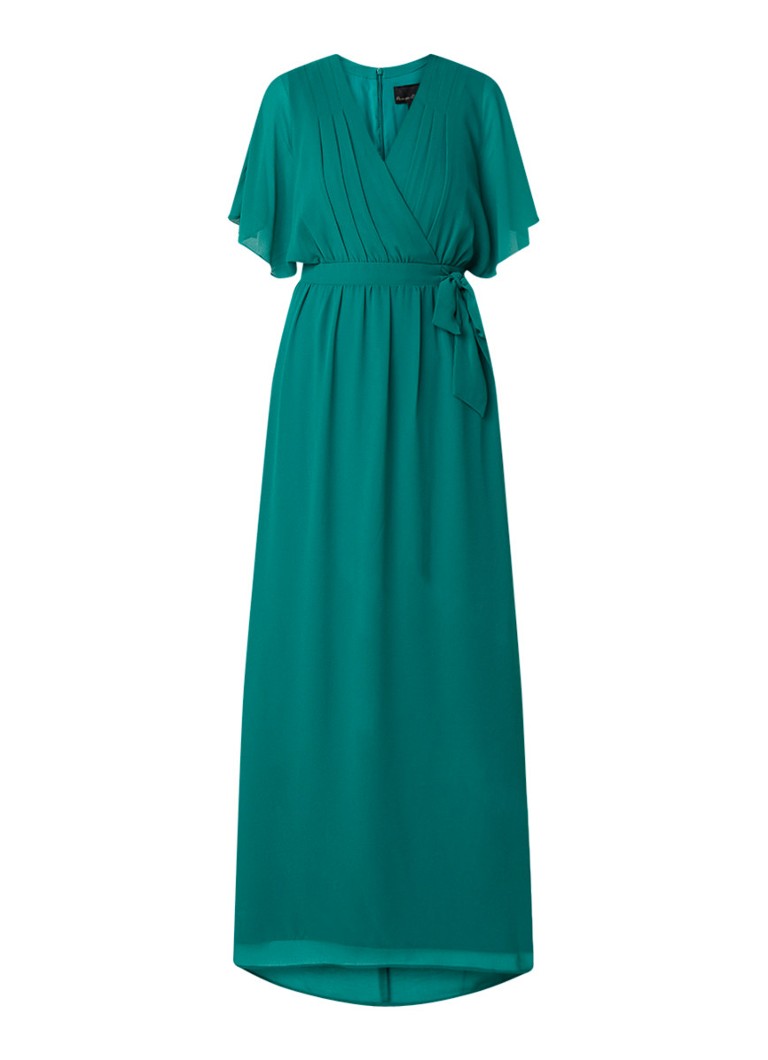 Phase Eight Hyria chiffon maxi-jurk met strikdetail groen