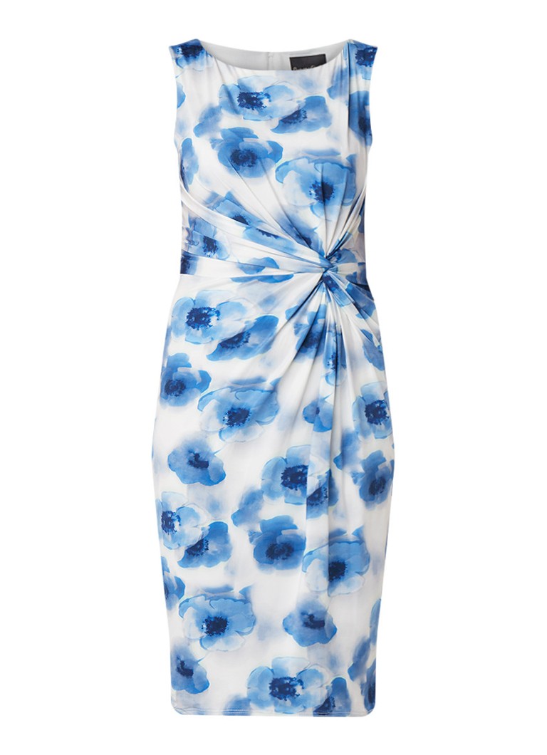 Phase Eight Mary Floral jersey midi-jurk met bloemendessin blauw