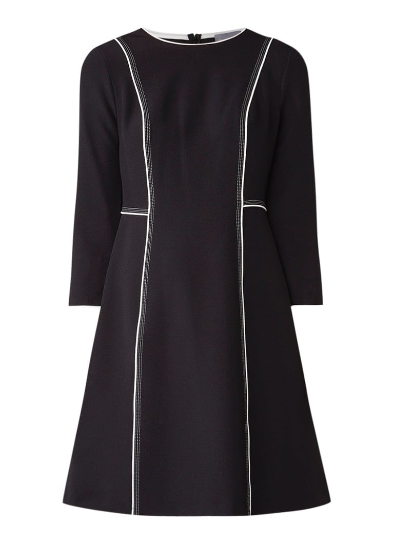 Phase Eight Piper A-lijn jurk met contrastbies en stretch zwart