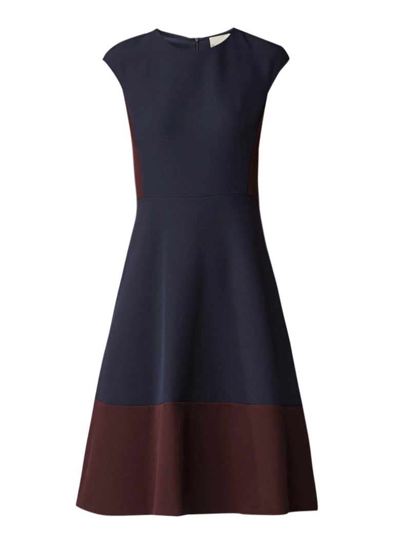 Phase Eight Shez A-lijn jurk met colour blocking donkerblauw