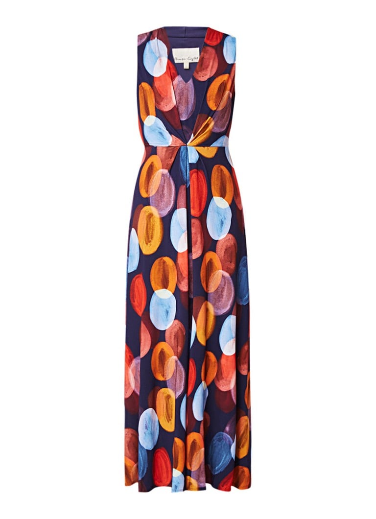 Phase Eight Josefina maxi-jurk van jersey met stippendessin multicolor
