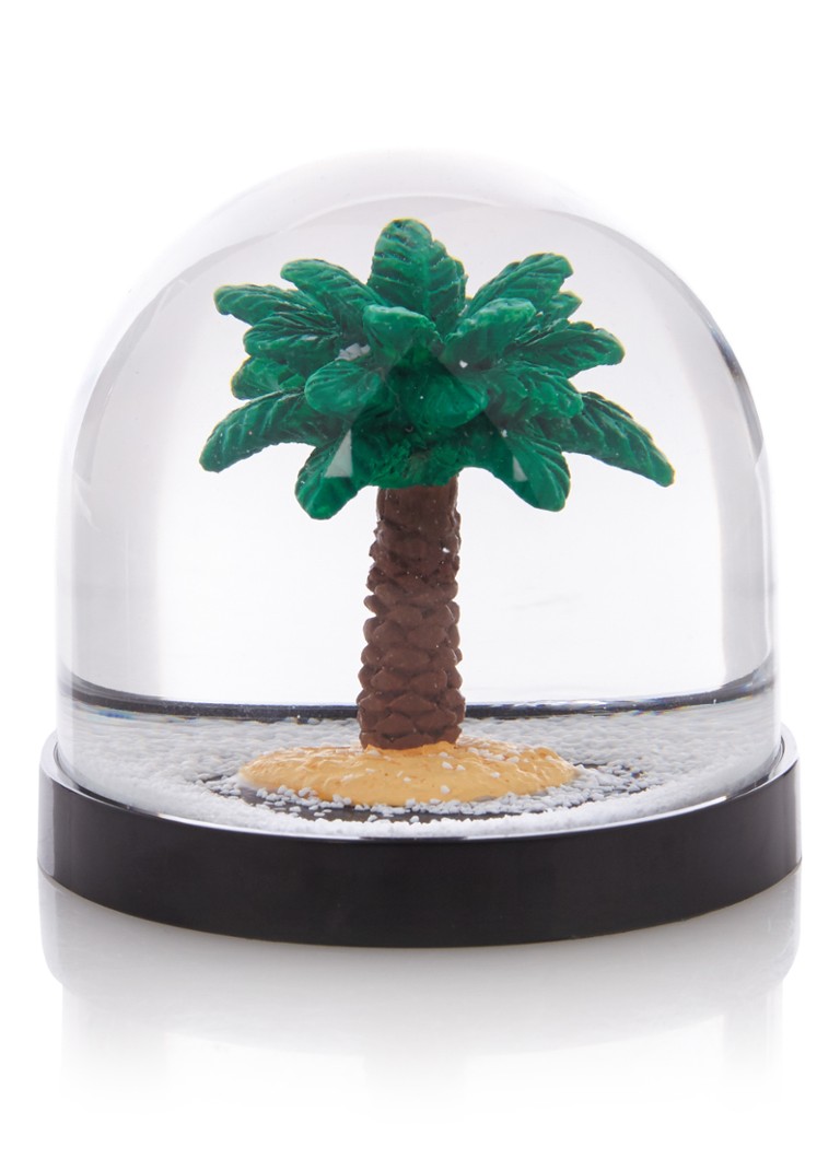 &Klevering - Palmboom sneeuwbol 9 cm - Donkergroen