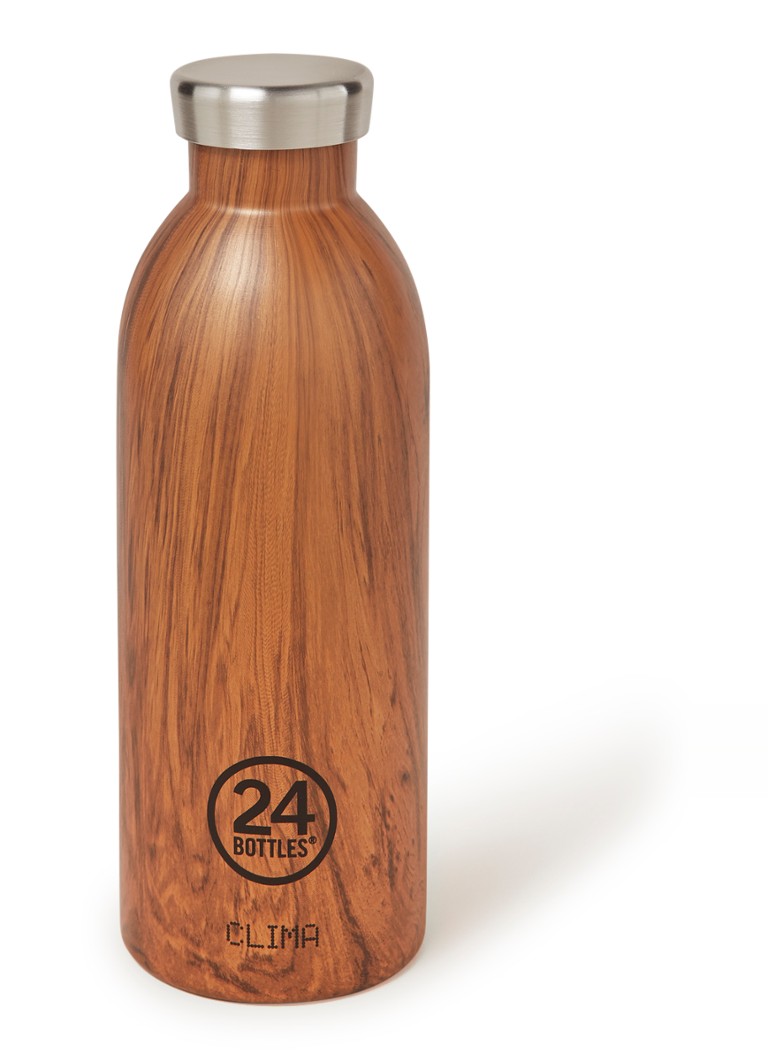 24Bottles - Sequoiawood Clima Bottle drinkfles 500 ml - Bruin