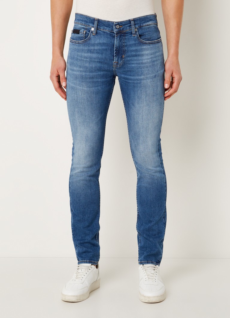 Heren Kleding voor voor Jeans voor Skinny jeans 7 For All Mankind Denim Skinny Fit Jeans Met Stretch Model paxtyn in het Blauw voor heren 