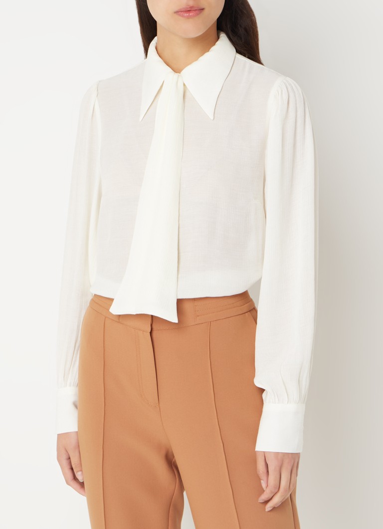 ontmoeten apotheker Schat Aaiko Veronna semi-transparante blouse met structuur • Gebroken wit • de  Bijenkorf