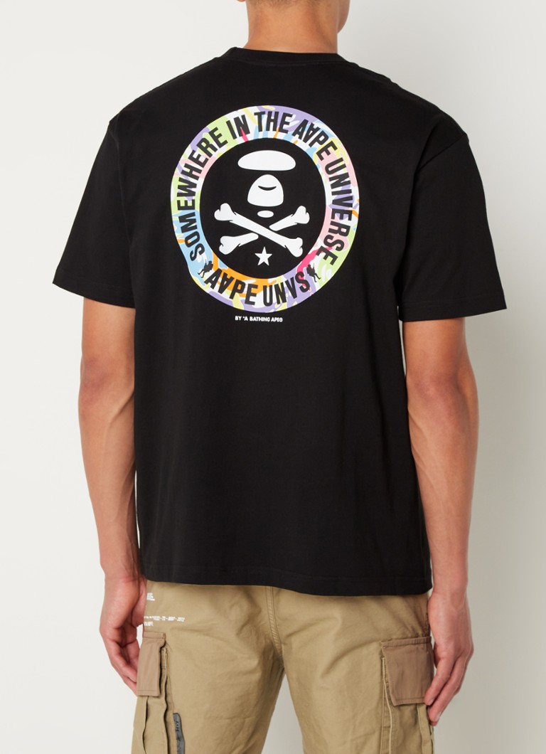 Aape - T-shirt met logo- en backprint - Zwart