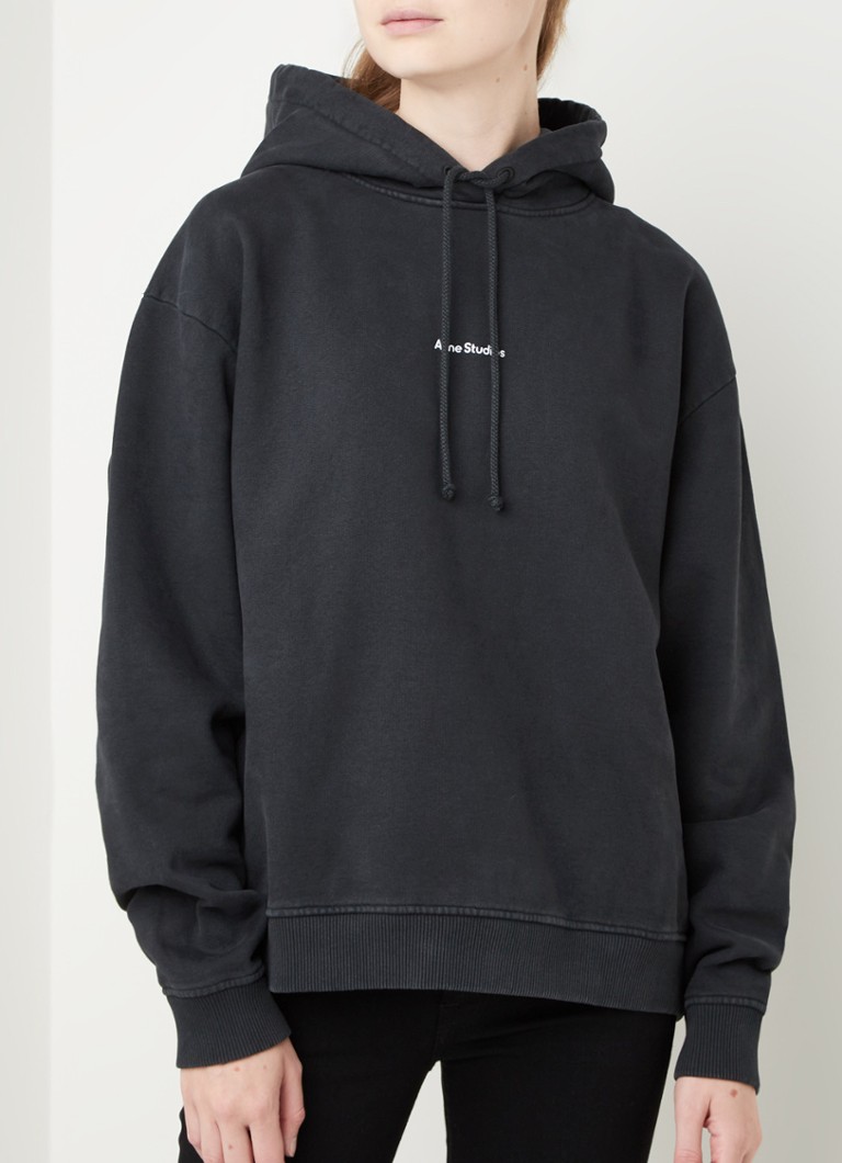 Acne Studios Feirdra hoodie met logoprint • Zwart • de Bijenkorf