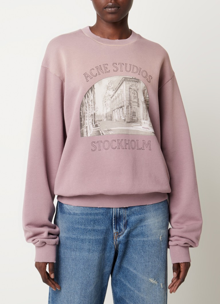 Acne Studios - Franziska sweater met fotoprint - Lavendel
