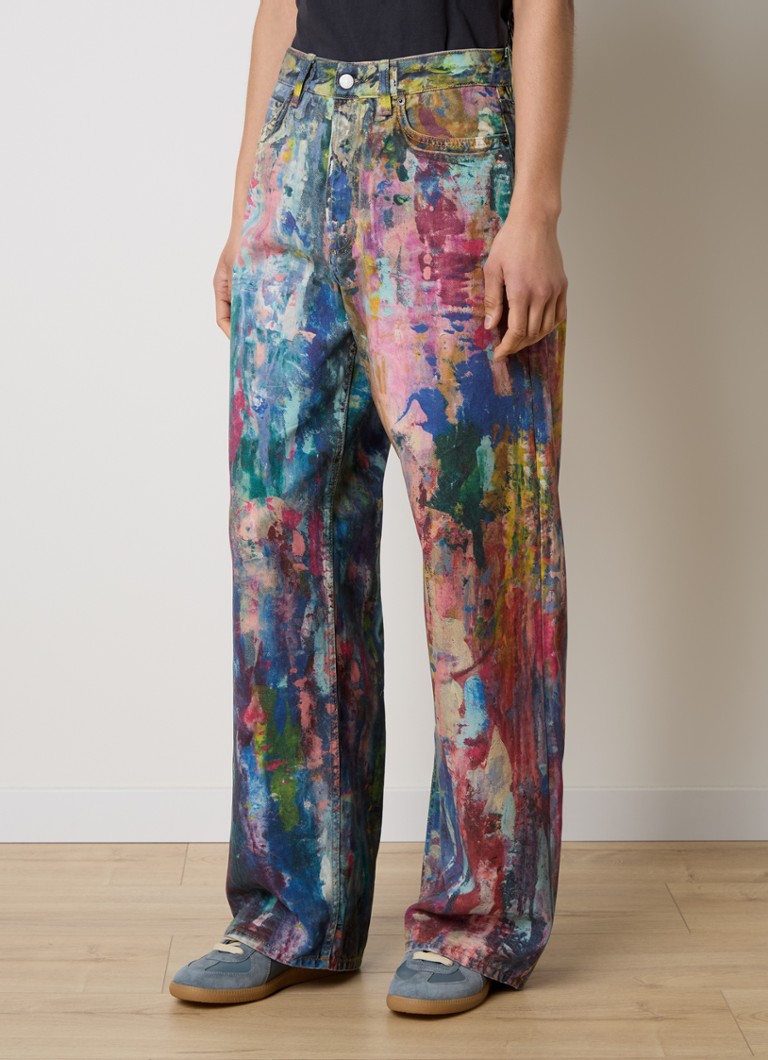 Acne Studios - High waist wide leg jeans met gekleurde wassing - Indigo