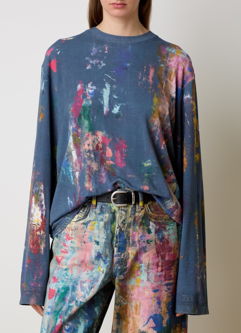 Acne Studios - Longsleeve met print - Indigo