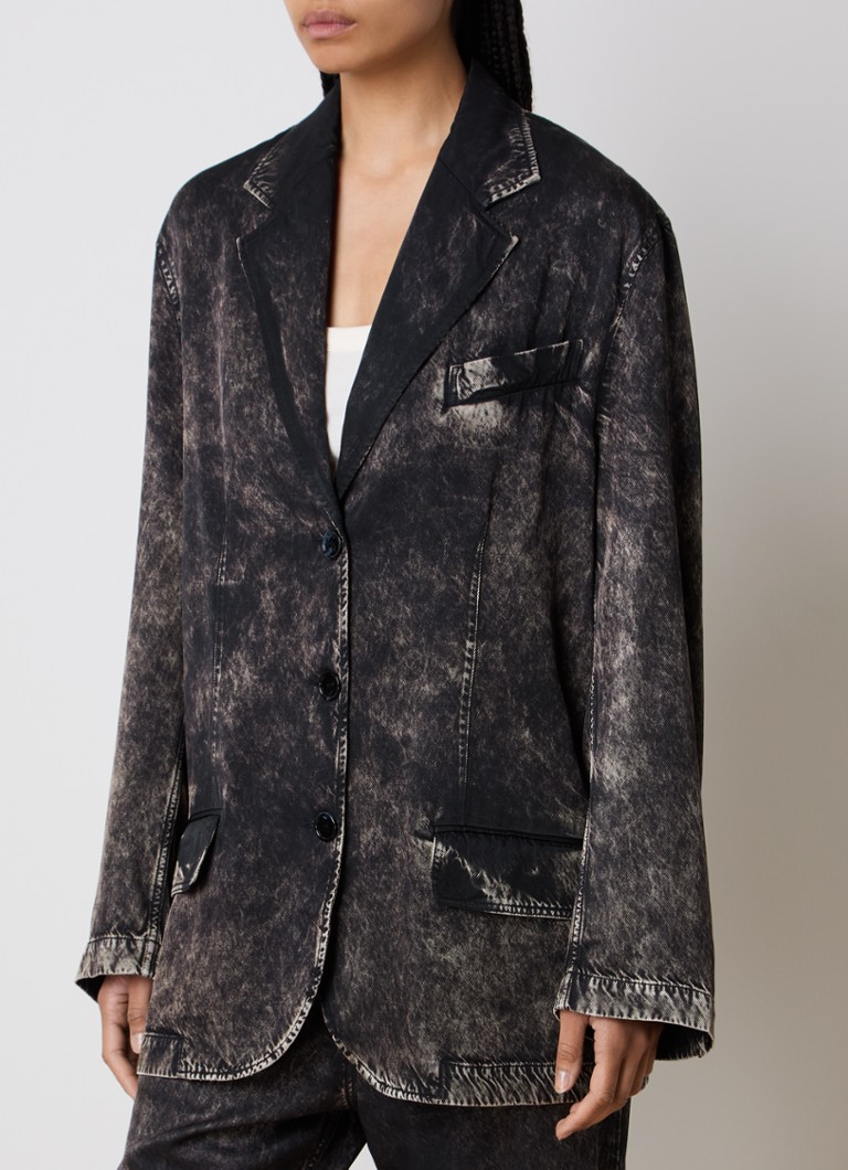 Acne Studios - Oversized blazer met klepzakken - Zwart