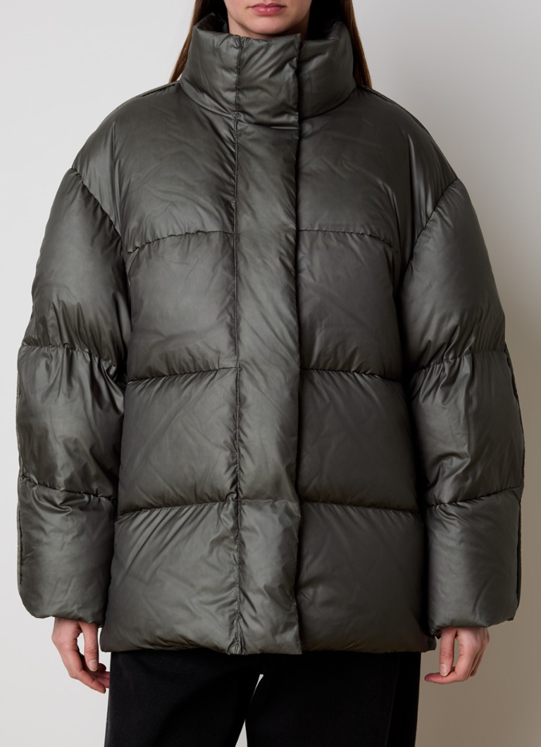 Acne Studios - Puffer jack met donsvulling en steekzakken - Olijfgroen