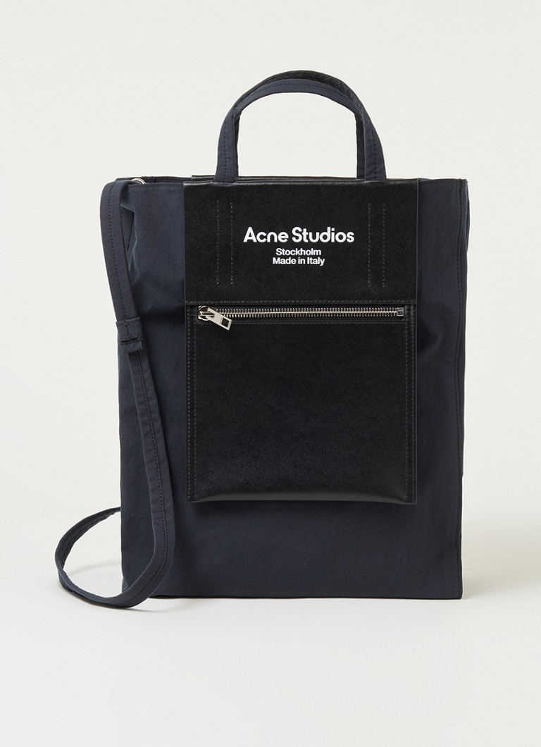 Acne Studios - Shopper M met kalfsleren details - Zwart