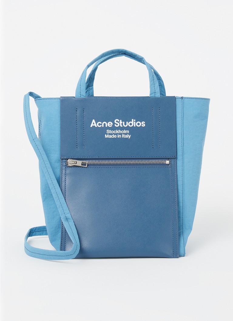Acne Studios - Shopper S met kalfsleren details - Lichtblauw
