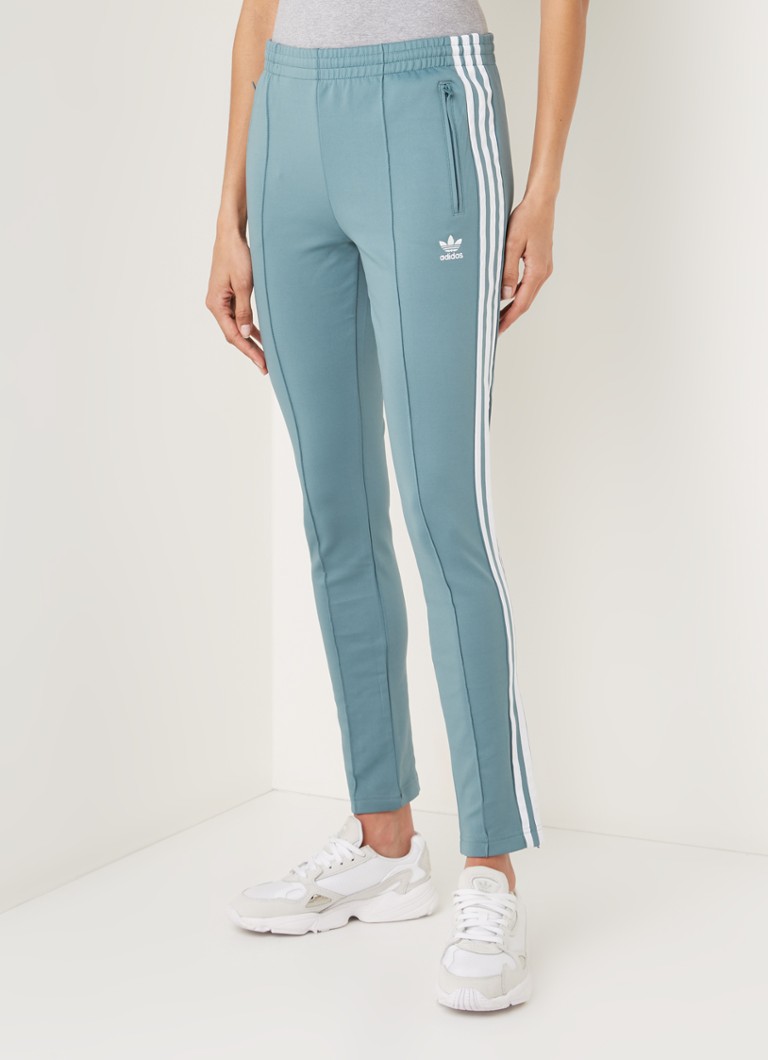 Assortiment Kanon Botsing adidas 3-Stripe high waist slim fit trainingsbroek met ritszakken •  Zeegroen • de Bijenkorf