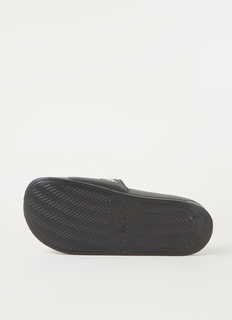 vlot cursief Toegepast adidas Adilette Shower slipper met panterprint • Zwart • de Bijenkorf
