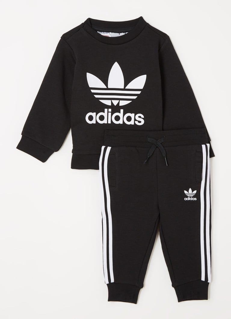 adidas - Babyset met sweater en joggingbroek 2-delig - Zwart