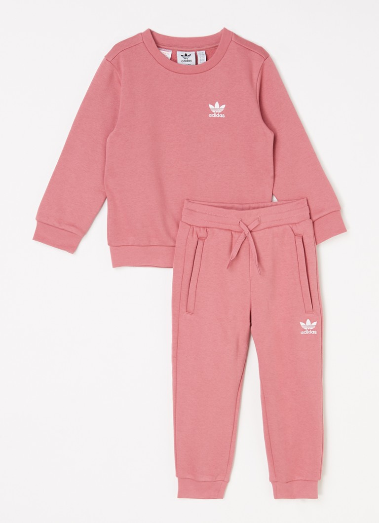 adidas - Babyset met sweater en joggingbroek 2-delig - Donkerroze