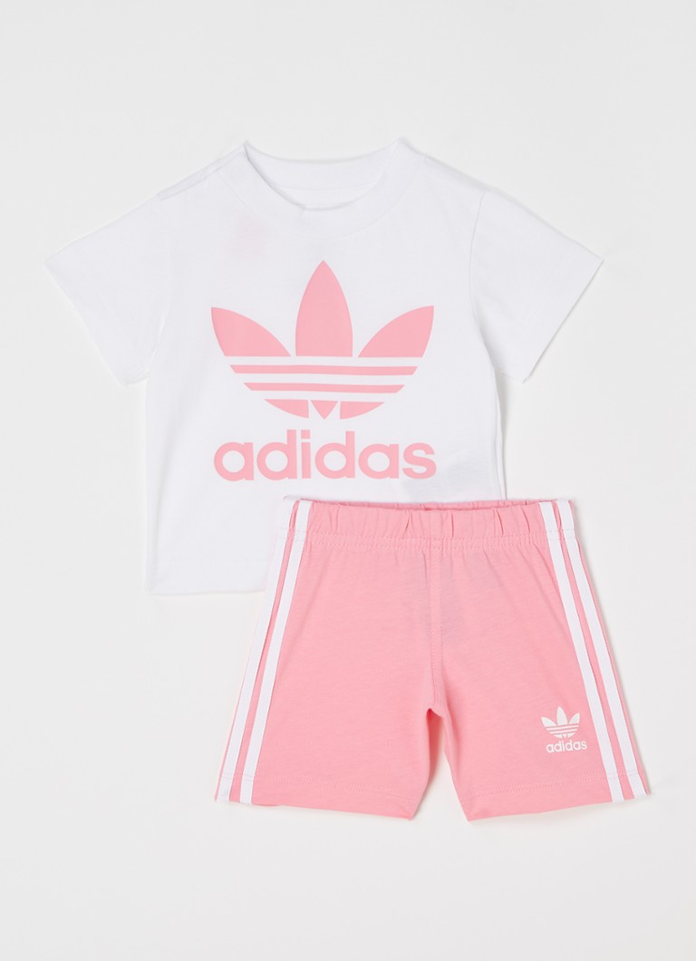 adidas Babyset met Tshirt en korte broek 2delig • Roze • de Bijenkorf