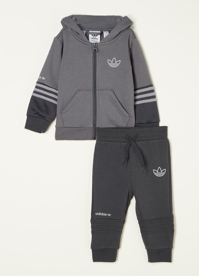 adidas - Babyset met vest en joggingbroek 2-delig - Donkergrijs
