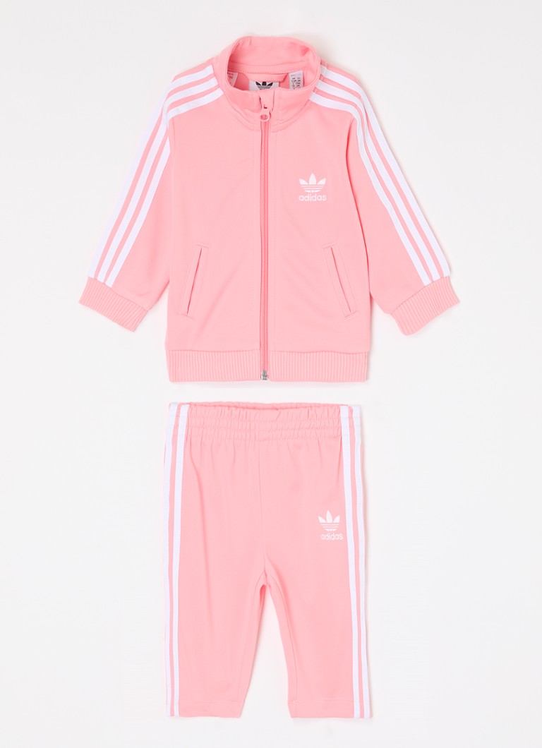 Adidas - Firebird trainingspak met logo 2-delig - Zalmroze