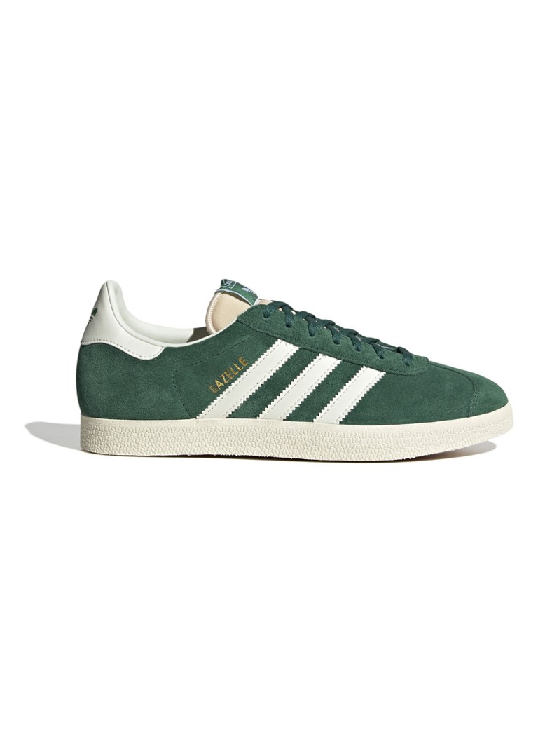 Carrière Voorwoord Staren adidas Gazelle sneaker van suède met leren details • Donkergroen • de  Bijenkorf