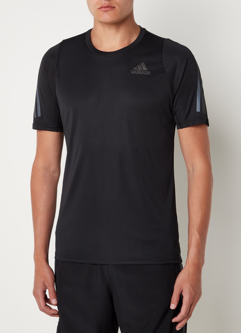 adidas - Hardloop T-shirt met logo - Zwart