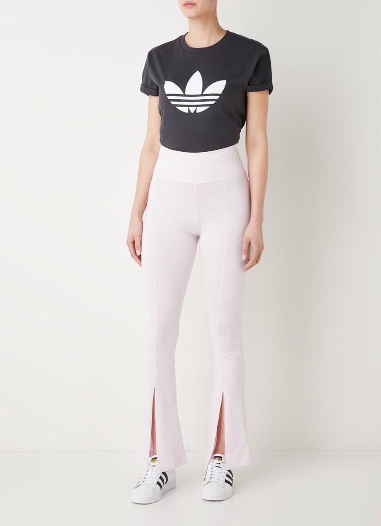 adidas High waist flared fit legging met split • Antraciet • de Bijenkorf