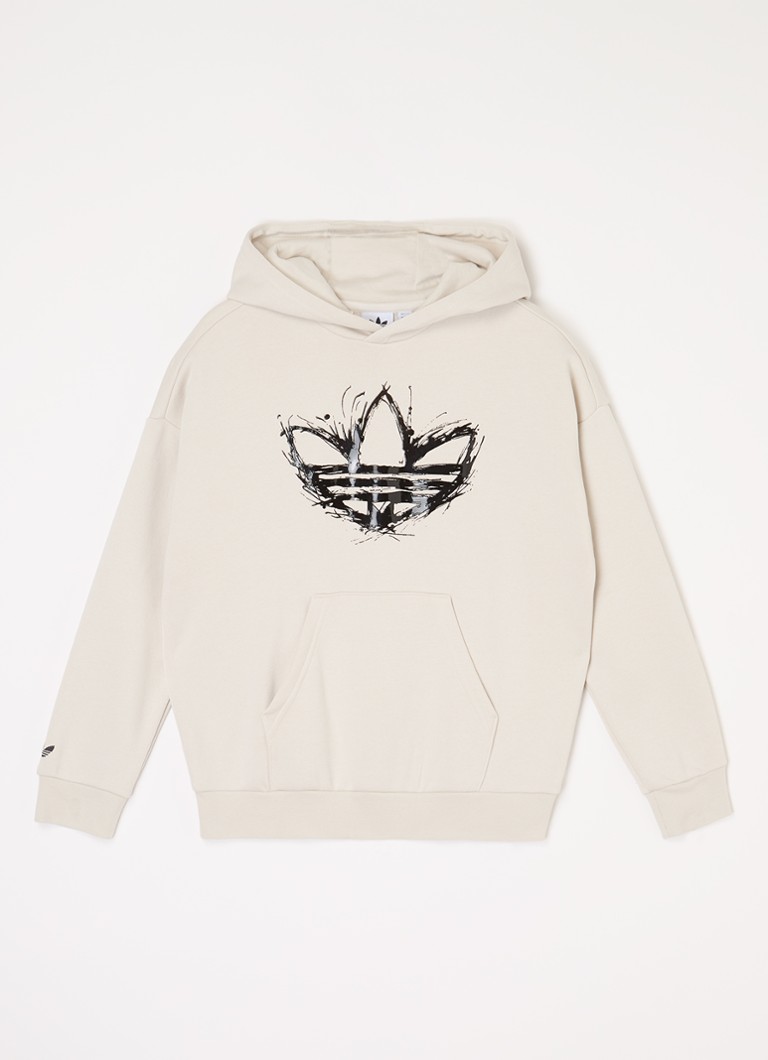 Adidas - Hoodie met 3D logoprint - Beige