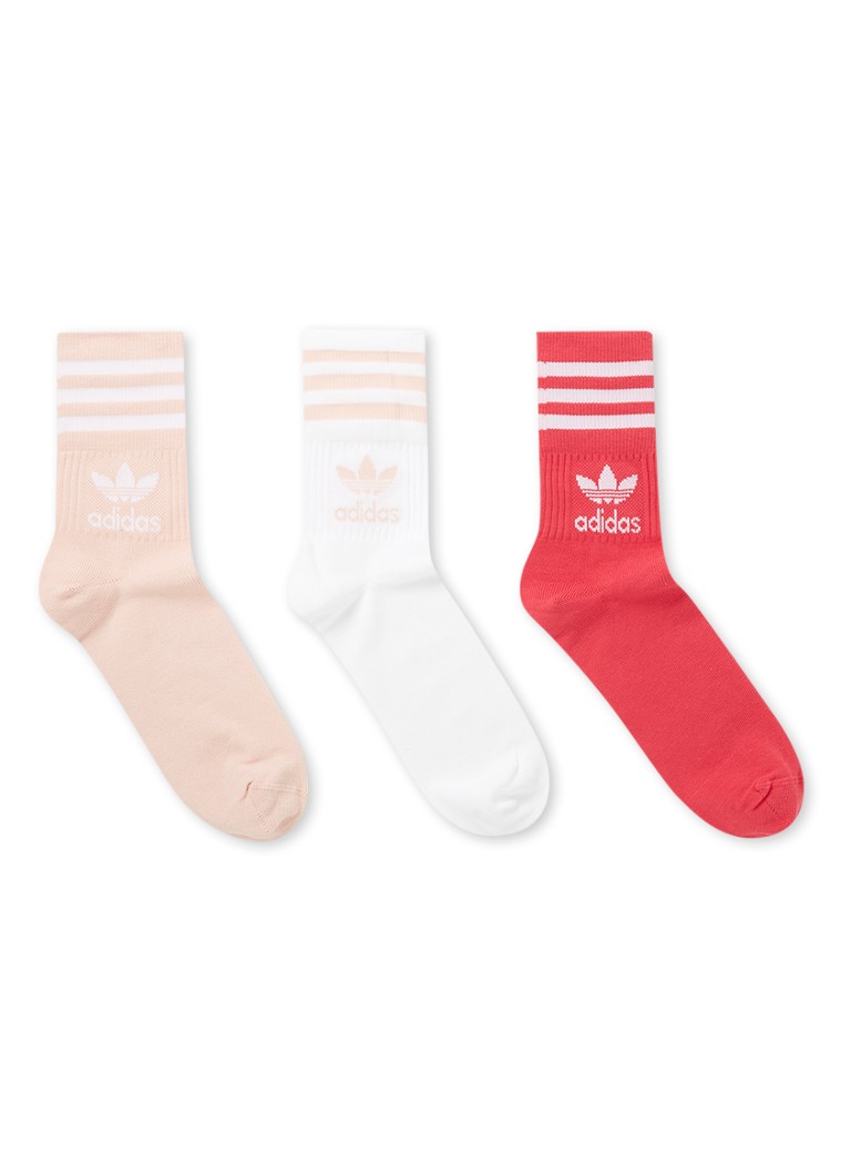 fluiten Noord West opschorten adidas Mid Cut sokken in 3-pack • Roze • de Bijenkorf