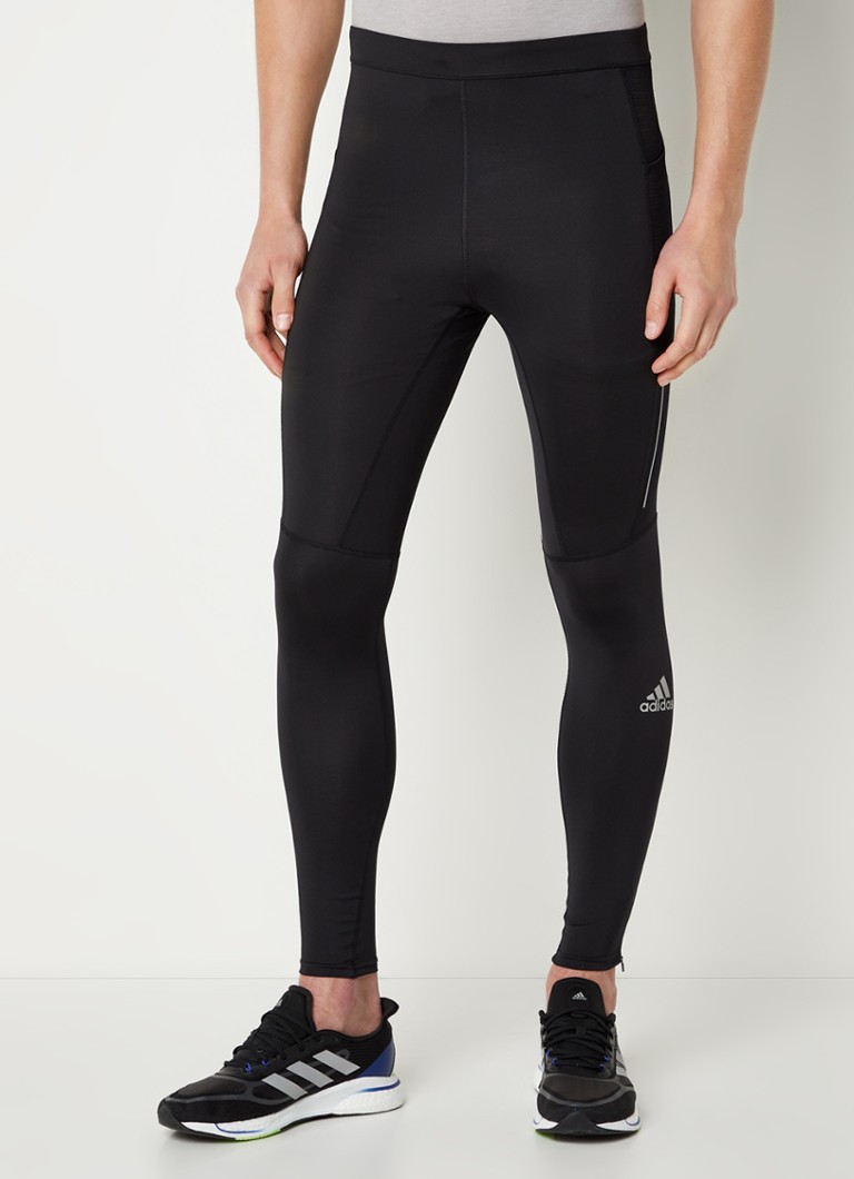 adidas - Own The Run skinny fit hardlooplegging met logo - Zwart