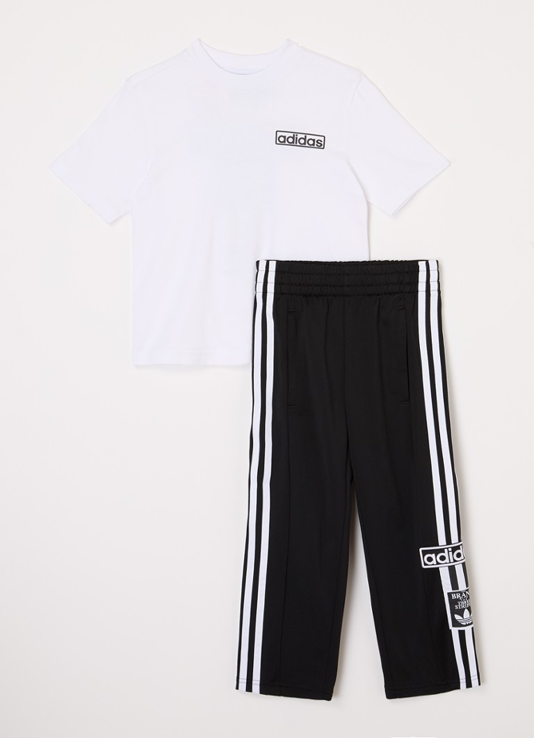 Adidas - Set van T-shirt met joggingbroek 2-delig - Wit