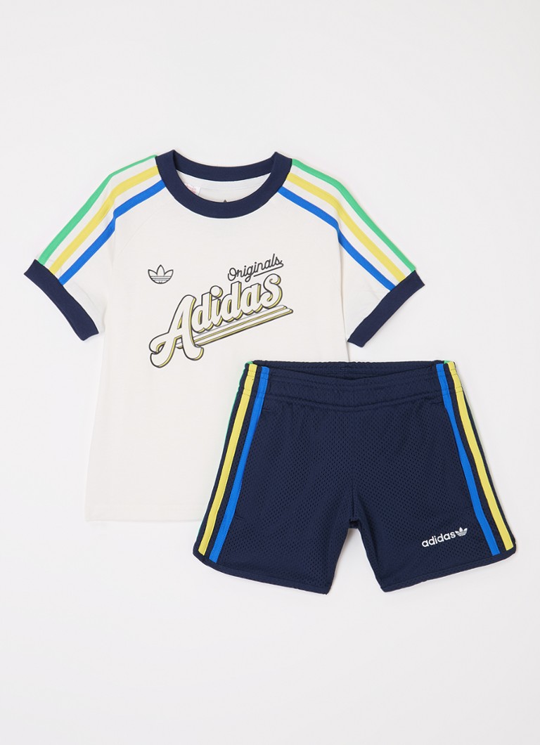 Adidas - Set van T-shirt met korte joggingbroek 2-delig - Donkerblauw