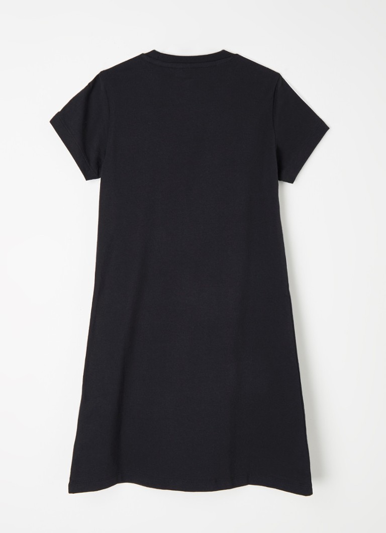 Adidas Skater T Shirt Jurk Met Merkopdruk Zwart De Bijenkorf