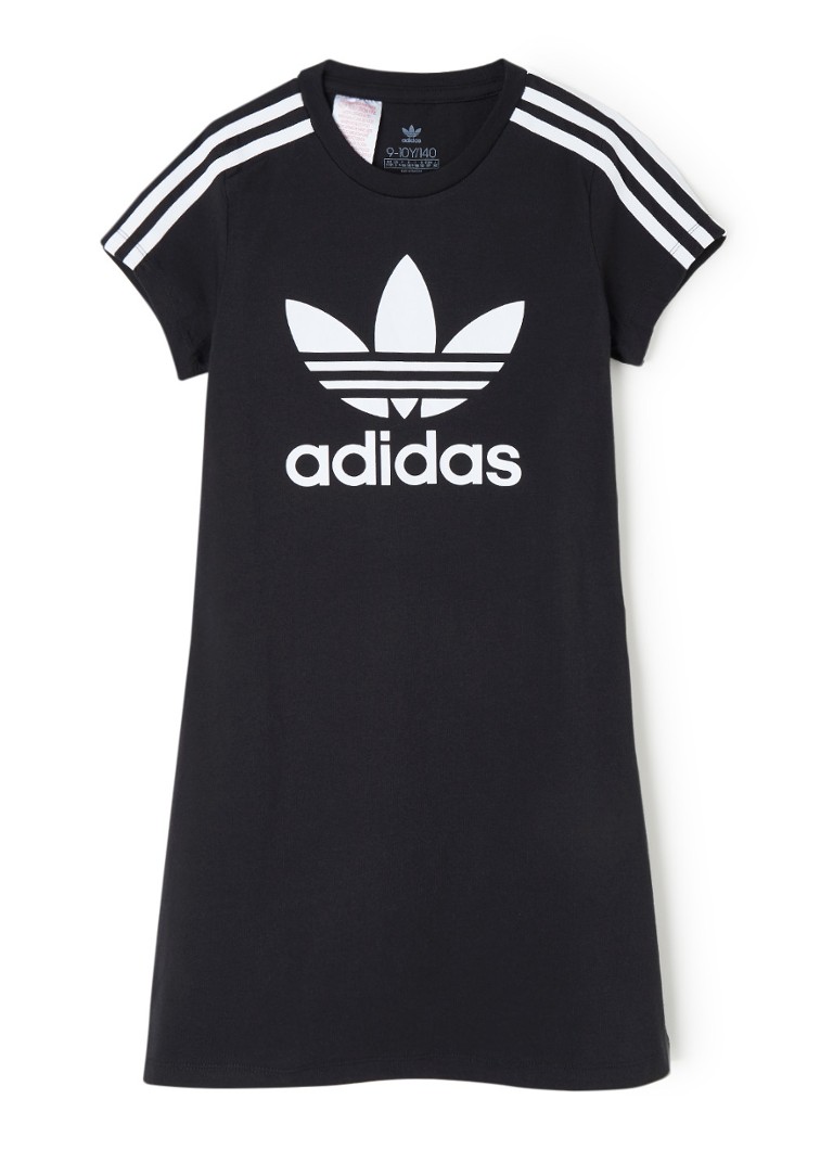 Adidas Skater T Shirt Jurk Met Merkopdruk Zwart De Bijenkorf