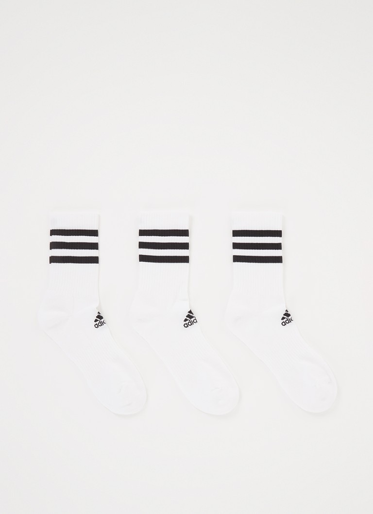 adidas - Sokken met logo in 3-pack - Wit