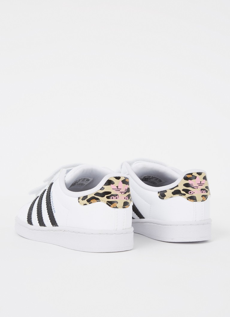 adidas Superstar CF 1 sneaker met panterprint Wit de Bijenkorf