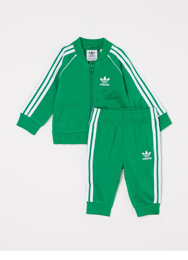 adidas Superstar trainingspak met logo 2-delig • Groen • de Bijenkorf