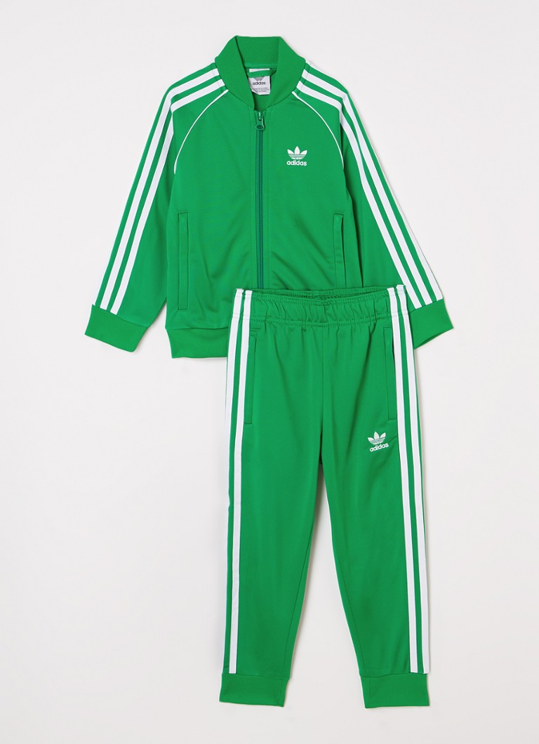 adidas Superstar trainingspak met logo 2-delig • Groen • de Bijenkorf