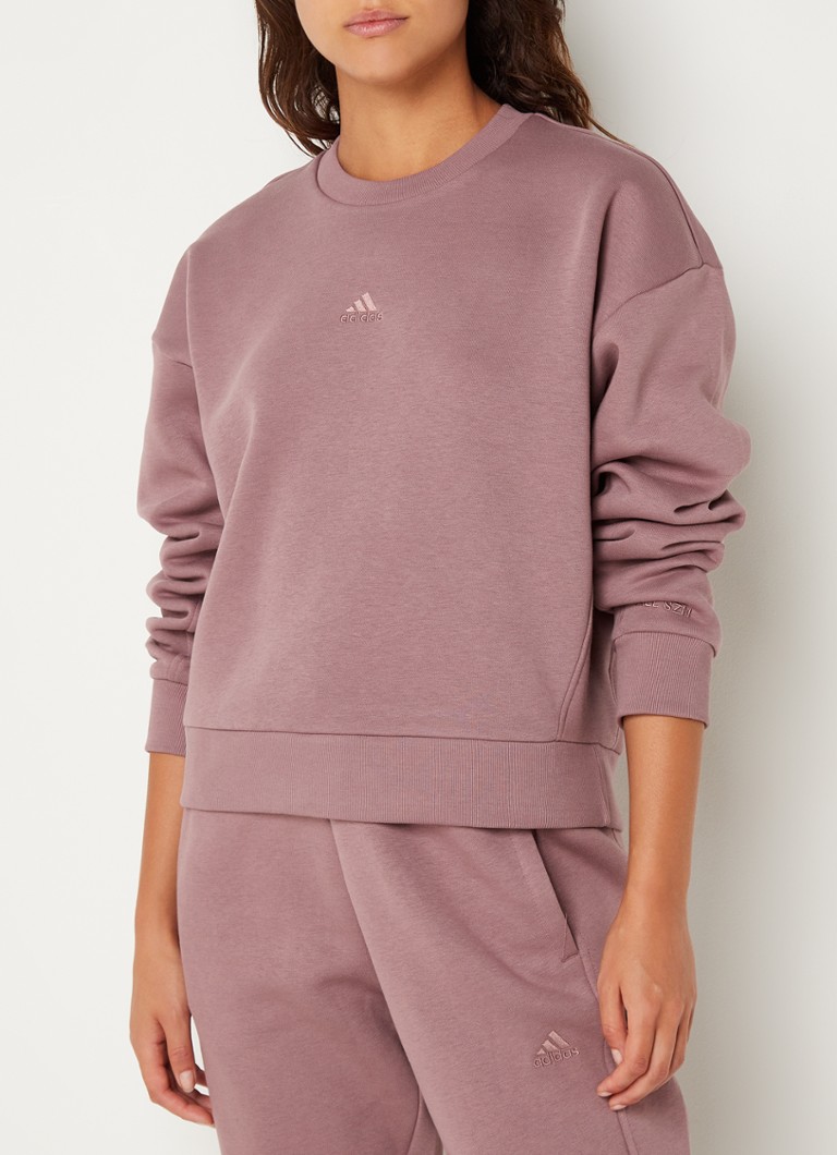 adidas - Sweater met logoborduring - Taupe