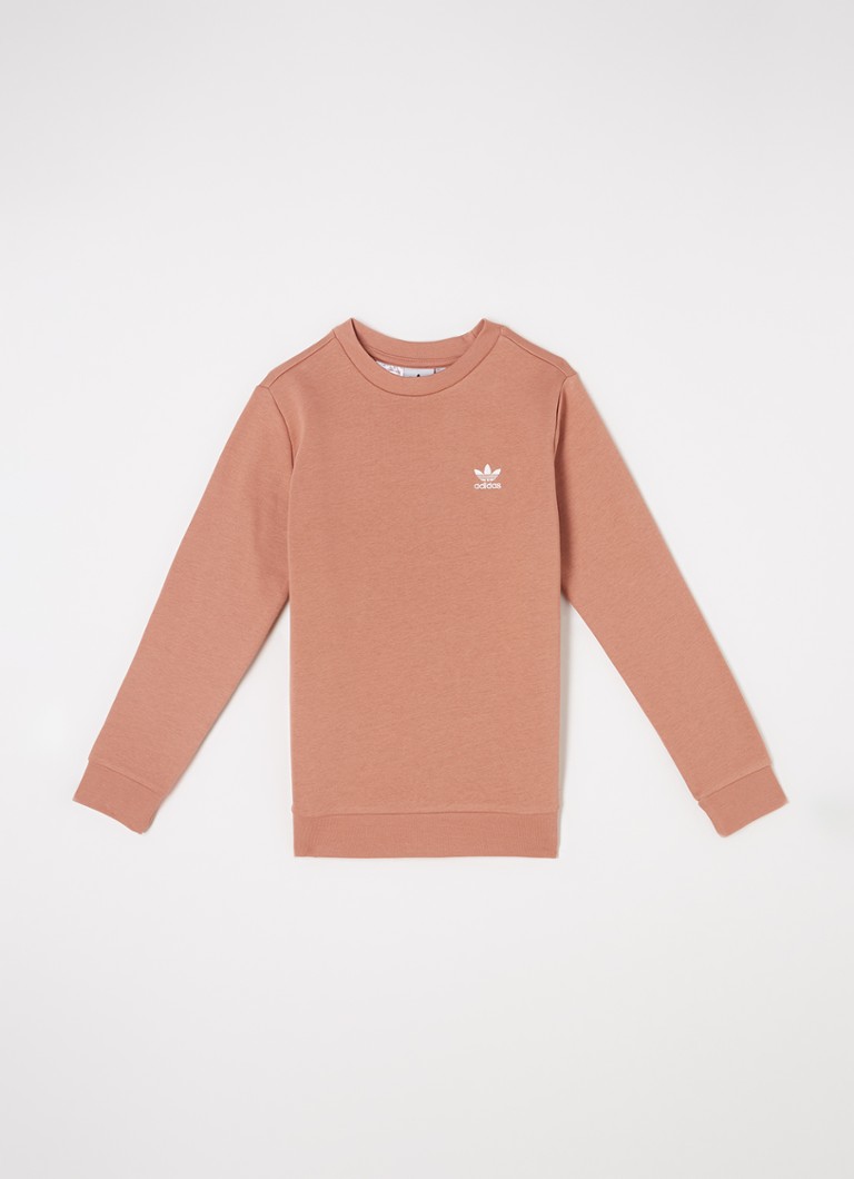 adidas - Sweater met logoborduring - Roestbruin