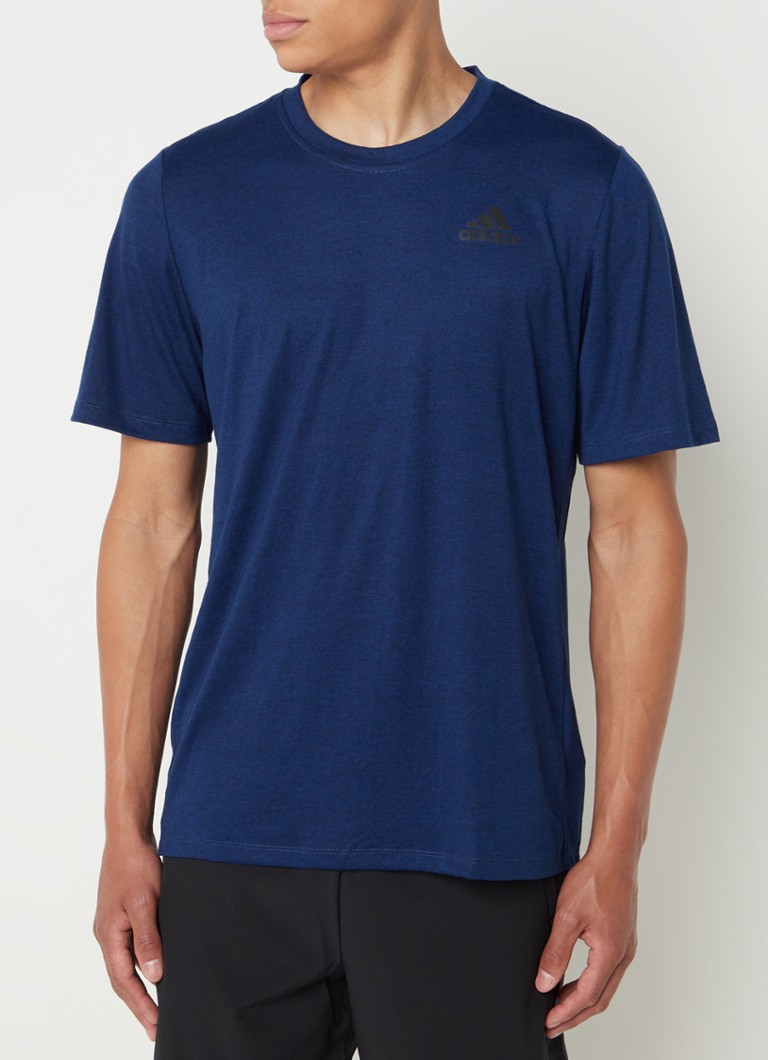 adidas - Trainings T-shirt met logo - Donkerblauw